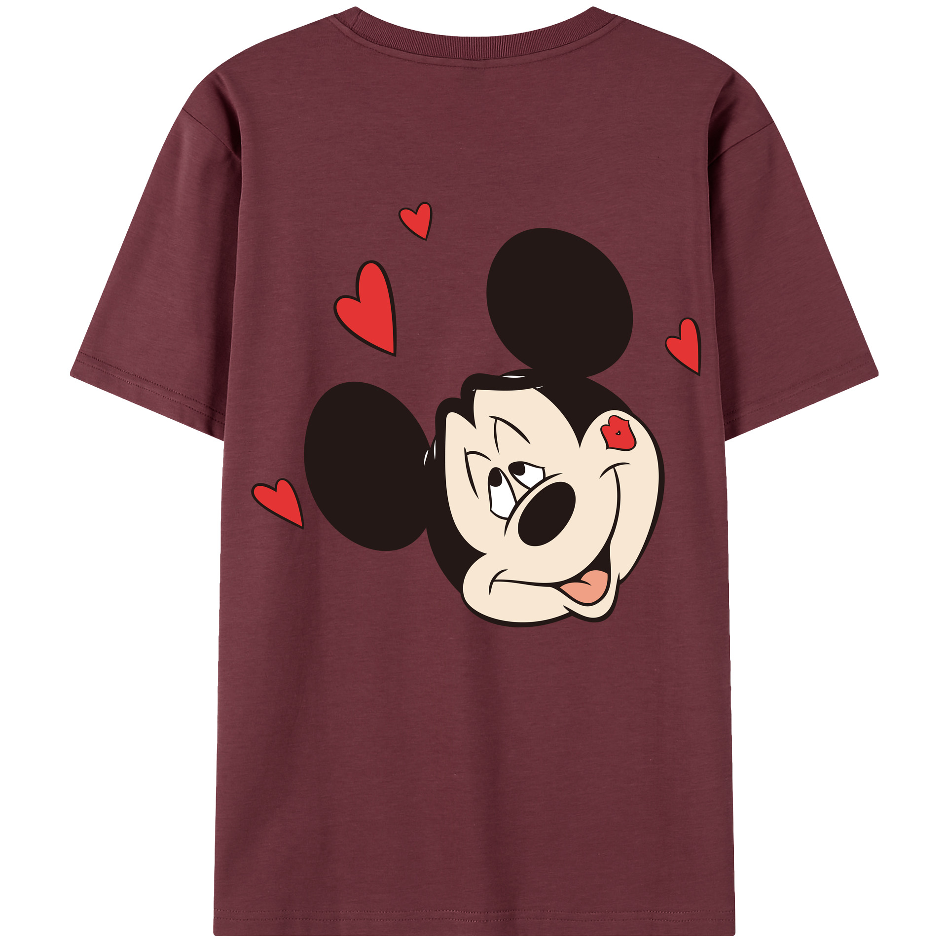 （画像用） ミッキーマウス Mickey Mouse 綿100％半袖Tシャツ（背面プリント）